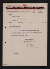 CANNSTATT, Brief 1928, Werner & Pfleiderer Misch-Knet-Maschinen-Fabrik