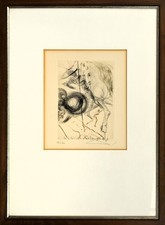 Dali, Die Hölle der grausamen Schönheiten. [Sign. Orig.-Farbradierung, gerahmt].