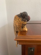 Les Beaux Arts, „The Kiss“, nach Gustave Klimt, Bronze, mit 24 Karat vergoldet