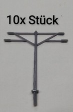 Spur N 1:160 - 10 Stück Oberleitung Doppelmast Attrappe aus Resin