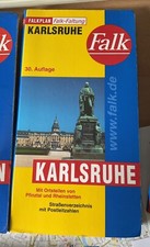 FALK City Map Stadtplan KARLSRUHE Patentfaltung 30.Auflage Februar 2002 GeoData