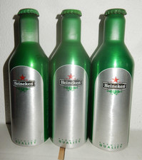 3 HEINEKEN Beer Alu Flaschen