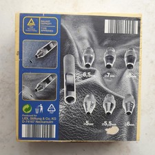 LOCHEISEN  Lochstanze,Lochschneider  Satz 6 tlg.  ∅ 5-5,5-6-6,5-7-8mm  NOS