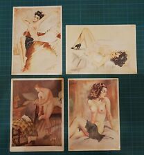 4 Postkarten Akt Erotik Kunst Ansichtskarten 9 × 14 cm, 60er Jahre