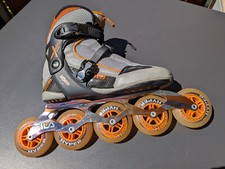 Fila M 103 Speedskate Marathon Inline Skates, 5 Rollen - 80 mm, Carbon, Gr. 40