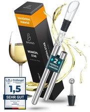 Brendo Weinkühler 4-in-1 Weinkühlstab Edelstahl Flaschenkühler Weinkühlstäbe Wei