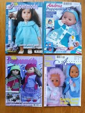 4 Handarbeitshefte Zeitschriften Andrea Kreativ und Marie's Puppenmode 
