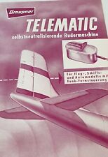 Graupner TELEMATIC-BETA Prospekt + Einbauanweisung, Schaltplan, um 1960