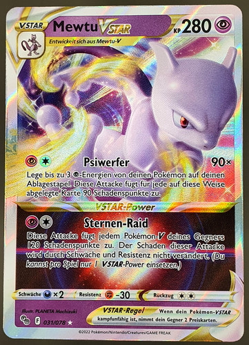 Mewtu vstar 031 078 pokemon - 031/078,