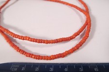 Alte Glasperlen rotbraun Venedig Böhmen 3 - 4mm FV22 Old trade seed Beads