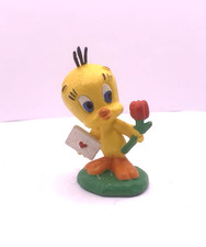 Figur Looney Tunes Vogel Tweety mit Rose + Brief Bully Warner Bros 1983