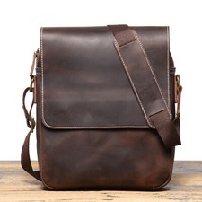 Herren Leder Umhängetasche Vintage Messenger Schultertasche