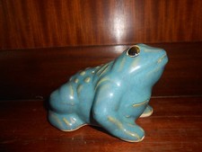 Frosch olivgrün grün  Keramik 9 cm H