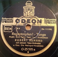 ROBERT RENARD METROPOL VOCALISTEN REGENTROPFEN DIE SONNENUHR SCHELLACK 78RPM