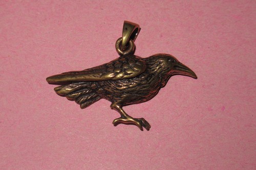 Rabe bronze anhänger hugin - bronze, anhänger,