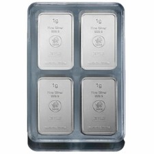 4 mal 1gr Silberbarren lose
