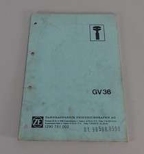 Reparaturanleitung ZF - Getriebe GV36 Stand 10/1983