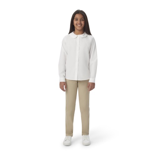 Mädchen bluse weiß langarm - bluse,