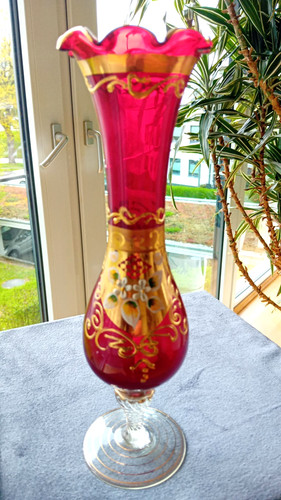 Glas vase böhmen antik - glas,