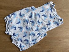 Baby Bloomer Einteiler Marke "jacadi" weiß Vogelmotiv Gr.74