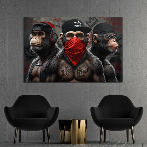 Banksy swag affen - affen, monkey