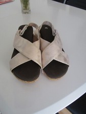 Damen Sandalen neu Gr.37 Kork  Rose/Silber ca 6cm