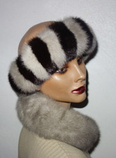 Nerz Pelz Stirnband Schal Echtfell Kragen Trend Sky Band Luxus Mode Saga Mink