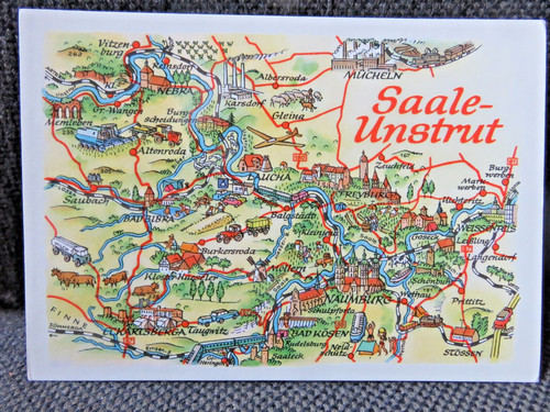 Alte ddr landkarte - ak.,