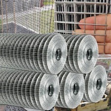 Maschendraht ROSTFREI Zaun 20m FEUERVERZINKT 12x12mm Volierendraht Gartenzaun A