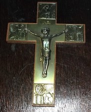 Kruzifix Kreuz Metall Holz