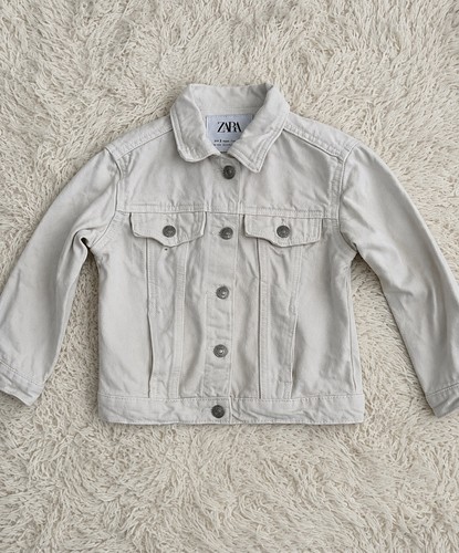 Zara mädchen jeansjacke - jeansjacke, beige