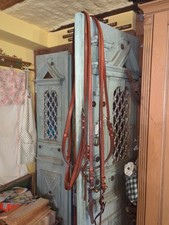 Fahrleine,Zweispänner, Achenbach Leine Soft Echt Leder