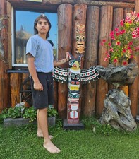 Totempfahl deco totem pole - totempfahl,
