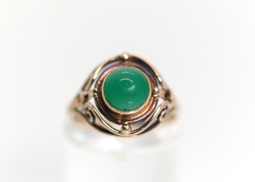 Vintage damen gelbgoldring - vintage,