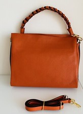 LEDERTASCHE/HANDTASCHE- MADE IN ITALY, DAMENTASCHE-ORANGE-NP. 269,-€