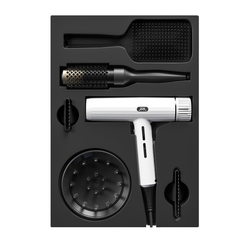 Friseur haartrockner set - friseur, weiß
