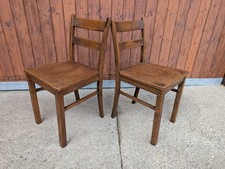 50er Vintage Esszimmer Stuhl Frankfurter Küchenstuhl Kneipenstuhl Holzstuhl 1/2d