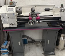 Drehbank Optimum Opti D 240 x 500G mit Maschinenunterbau u. Zubehör.