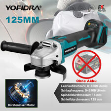 YOFIDRA® 125mm 3 Gang Akku Winkelschleifer Schleifmaschine Für Makita Ohne Akku