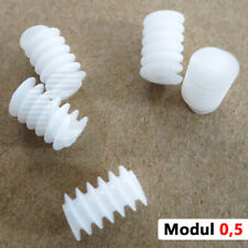 Modul 0,5 Kunststoff 6x10mm Schnecke Getriebe für 2mm Motor Welle RC Modellbau