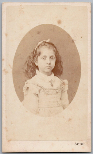 Cdv 1870 italien mädchen - cdv, mit