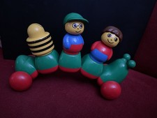Lego Primo Raupe grün mit 3 Figuren Bienen Rassel, Frau, Mann