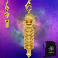 Ägyptisches Radiästhesie-Pendel ISIS aus vergoldetem Messing 22 G | Wahrsagen...