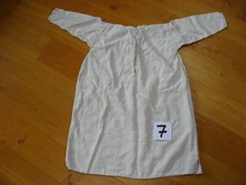 Leinen-Nachthemd Leinen-Hemd Bauern-Leinen Spitze alt antik ohne Monogramm 