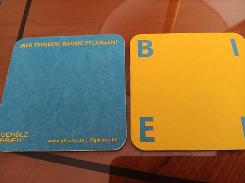 Sehr selten bierdeckel - selten:,
