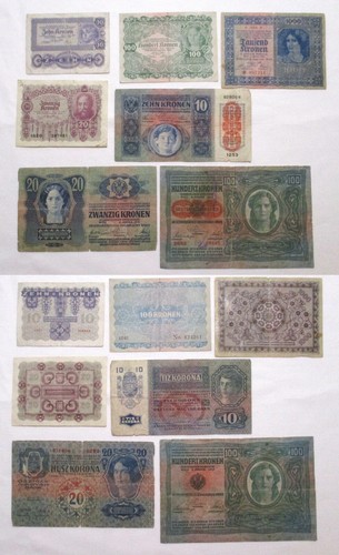 Banknoten bis 100 kronen - 10,