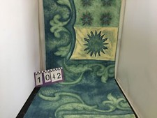 Möbelbezugsstoff Polsterstoff Dekostoff Webstruktur grün blau Wappen 1042 