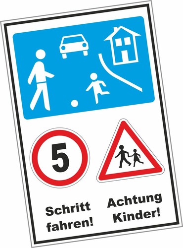 Spielstraße schritt fahren - spielstraße,