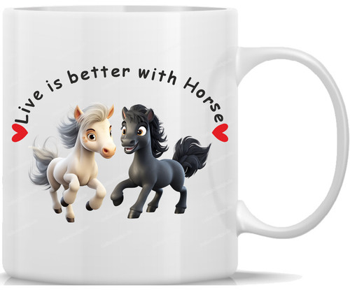 Tasse kaffeebecher pferde life - kaffeebecher,