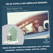 JEMAKO® Auto-Wasch-Set Handschuh Abledertuch Shampo schnell gründlich einfach